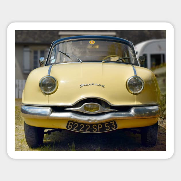 Panhard Dyna Z, vintage french car. Sticker by JonDelorme